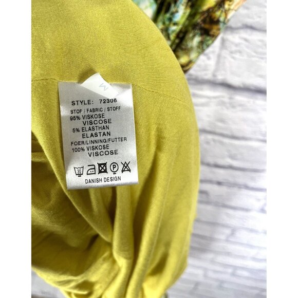 EVA & CLAUDI Women's Yellow Floral Sleeveless Jersey Dress Medium - Picture 4 of 6